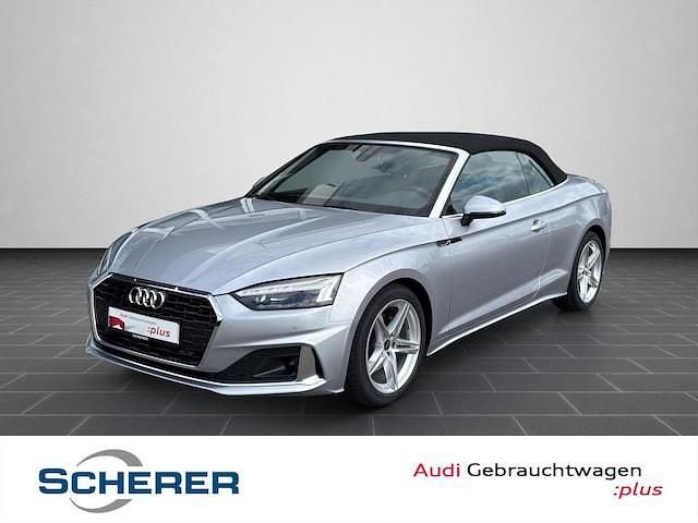 Florettsilber metallic verdeck schwarz (metallic) Gebraucht 2024 Audi A5 Advanced Plus Coupé | 39.900 € (Superpreis) - Bild 1/4