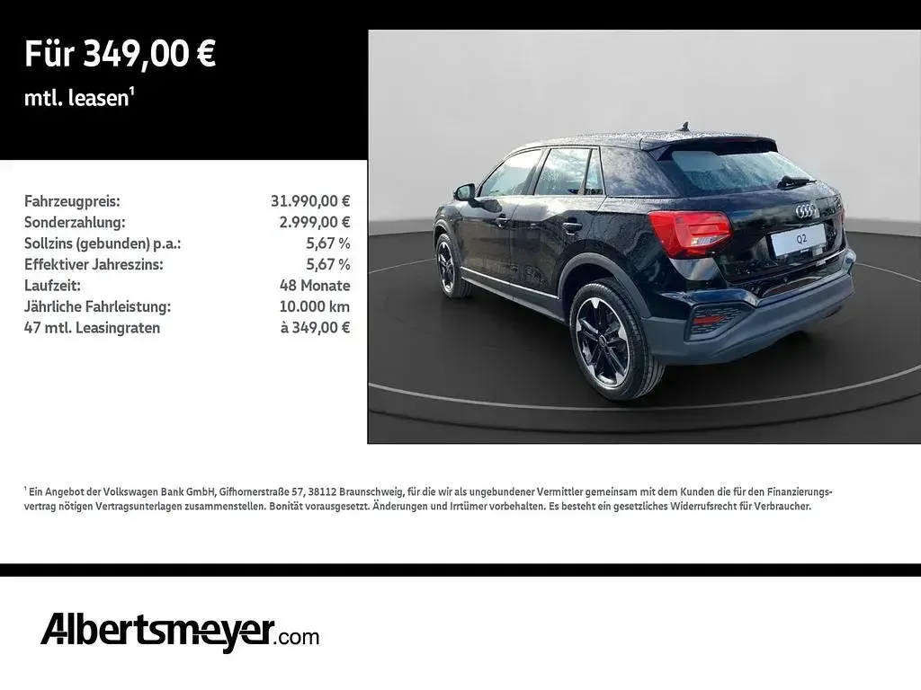 Neu Audi Q2 116 PS (85 kW) 2026 Schwarz SUV