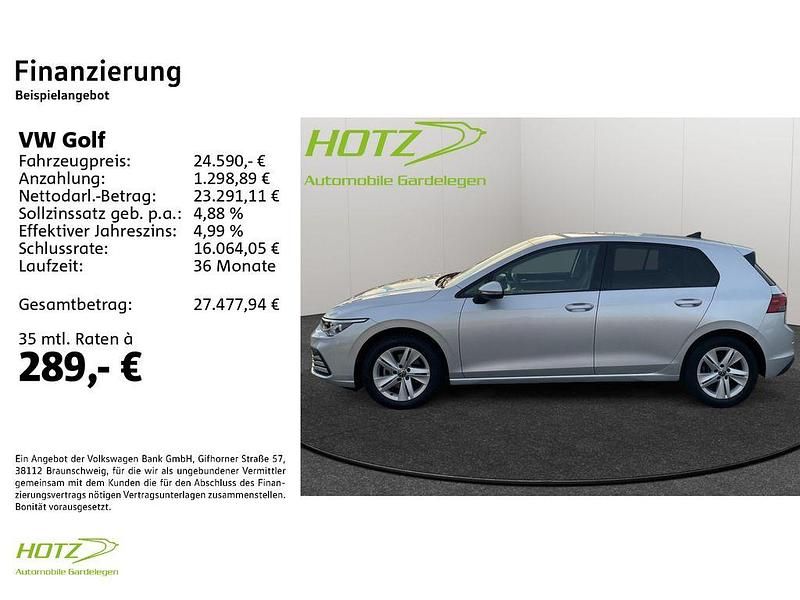Gebraucht VW Golf Life 150 PS (110 kW) 2022 Silber Limousine