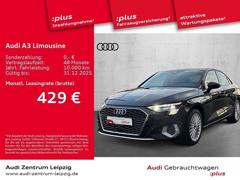 Schwarz Gebraucht 2024 Audi A3 Sport Limousine | 33.330 € (Superpreis) - Bild 1/3