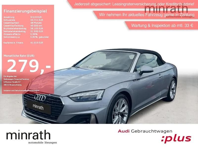 Silber Gebraucht 2024 Audi A5 Cabriolet Advanced Cabrio | 41.009 € (Superpreis) - Bild 1/4