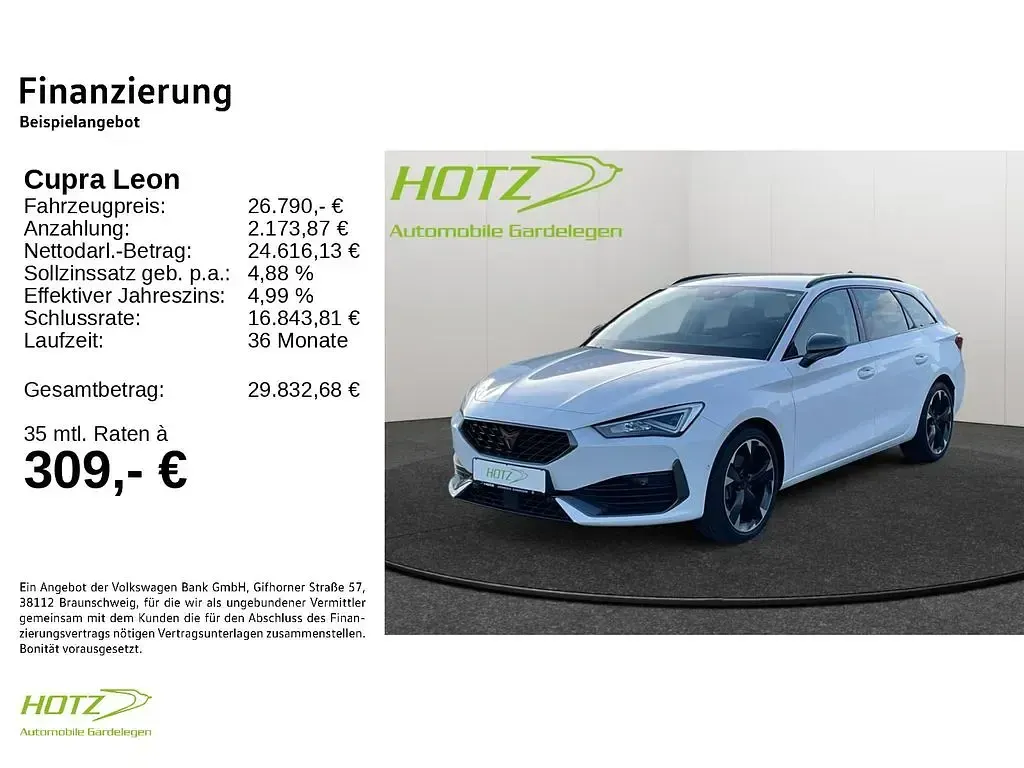 Używany Cupra Leon 150 KM (110 kW) 2024 Biały Kombi