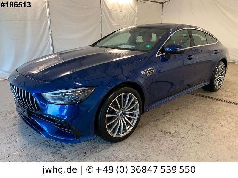 Brillantblau (metallic) Gebraucht 2020 Mercedes AMG GT 43 AMG Coupé | 55.480 € (Superpreis) - Bild 1/4