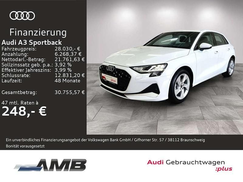 Gebraucht Audi A3 Advanced Plus 116 PS (85 kW) 2025 Gletscherweiß metallic Limousine