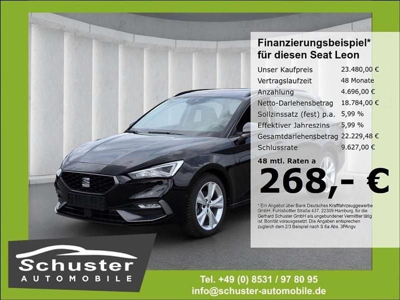 Schwarz Gebraucht 2024 Seat Leon ST FR Kombi | 23.480 € (Superpreis) - Bild 1/4