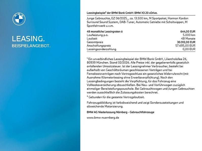 Gebraucht BMW X3 M Sport 208 PS (152 kW) 2025 Grau SUV