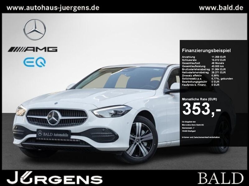 Unilack polarweiss Gebraucht 2023 Mercedes C300e Avantgarde Limousine | 39.490 € (Guter Preis) - Bild 1/4