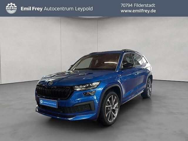 Race blau metallic Gebraucht 2022 Skoda Kodiaq SportLine SUV | 32.890 € (Fairer Preis) - Bild 1/4