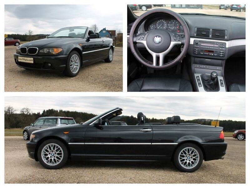 Schwarz Gebraucht 2003 BMW 318 Cabriolet Sport Line Cabrio | 3.999 € (Fairer Preis) - Bild 1/4