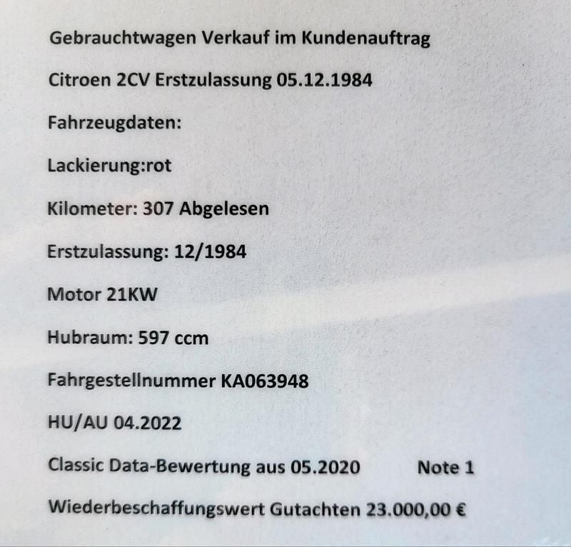Rot Gebraucht 2022 Citroën 2CV Kleinwagen | 16.500 € - Bild 1/4