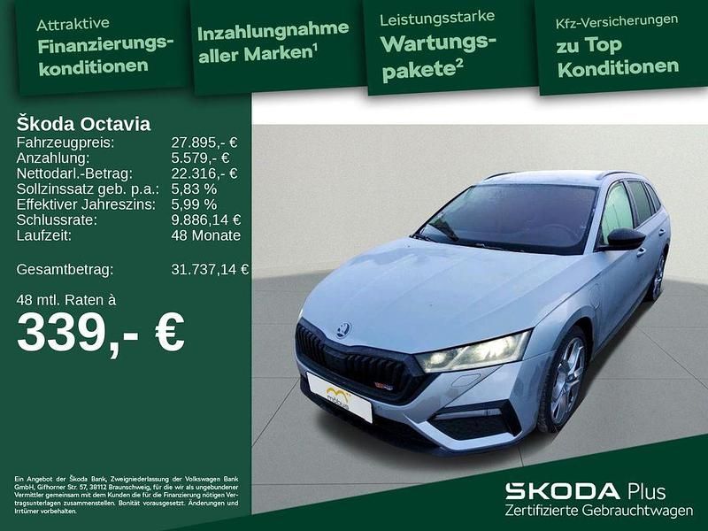 Brillantsilber metallic Gebraucht 2021 Skoda Octavia RS Kombi | 27.895 € (Fairer Preis) - Bild 1/4