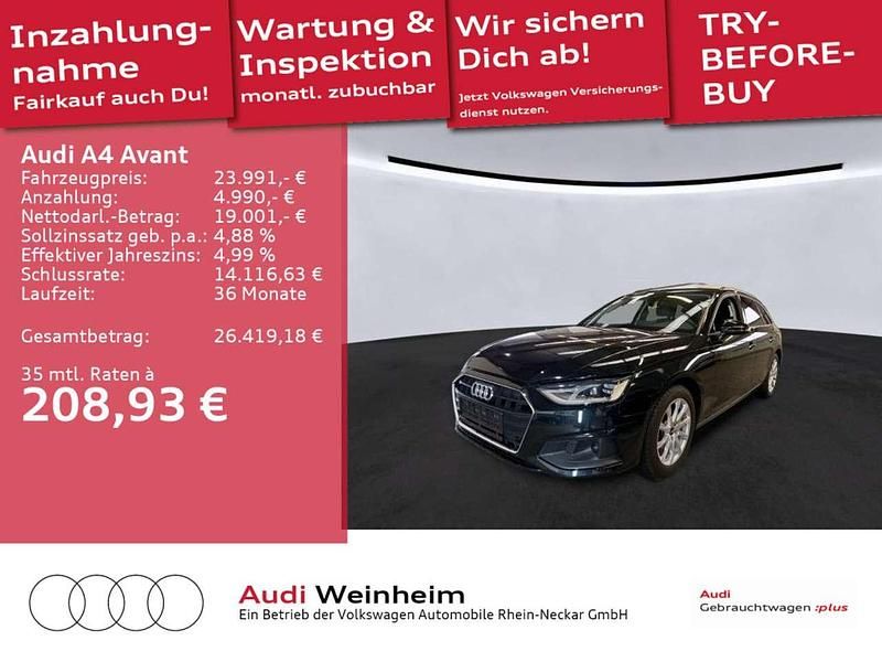 Mythosschwarz metallic Gebraucht 2022 Audi A4 Kombi | 23.991 € (Guter Preis) - Bild 1/1