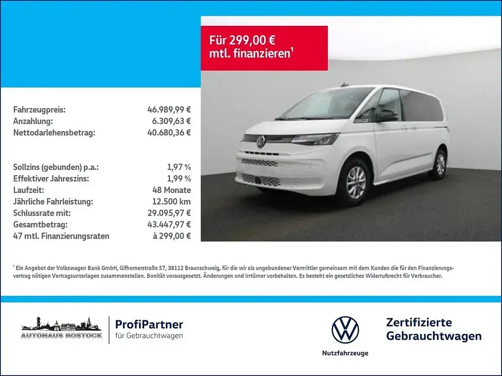 Brugt VW T7 150 HK (110 kW) 2024 Hvid Van