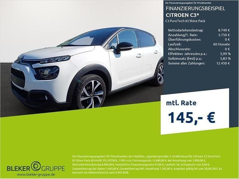 Weiß Gebraucht 2022 Citroën C3 PureTech Kleinwagen | 12.490 € (Guter Preis) - Bild 1/3