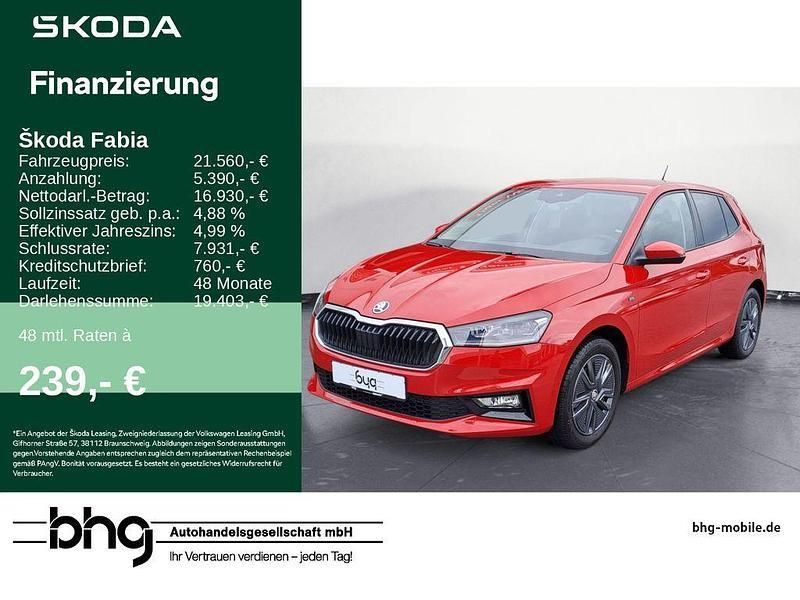 Rot Gebraucht 2025 Skoda Fabia Drive Limousine | 21.560 € (Fairer Preis) - Bild 1/4
