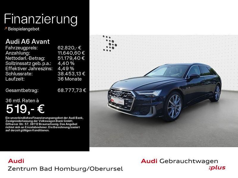 Firmamentblau metallic Gebraucht 2024 Audi A6 S-Line Kombi | 62.820 € - Bild 1/4