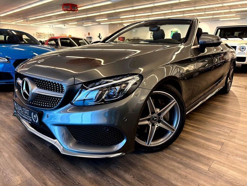 Grau Gebraucht 2018 Mercedes C220 AMG Cabrio | 34.850 € (Fairer Preis) - Bild 1/4