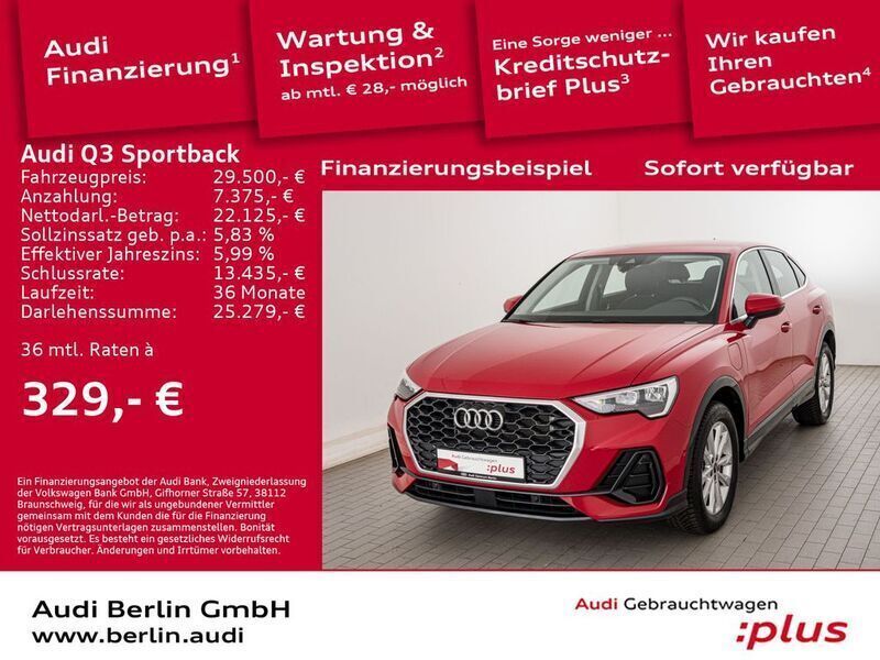 Tangorot metallic Gebraucht 2021 Audi Q3 Sportback Advanced SUV | 29.500 € (Fairer Preis) - Bild 1/3