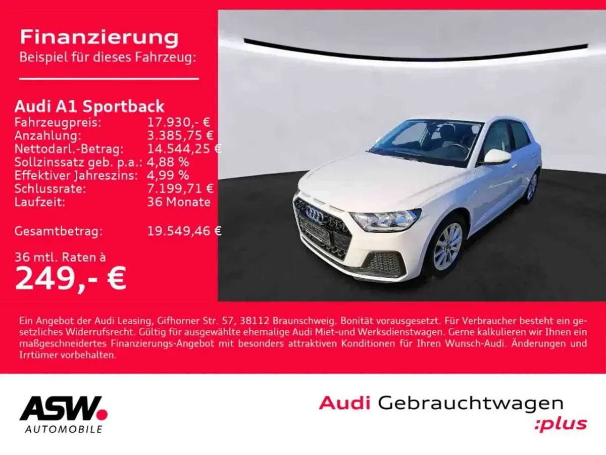Second-hand Audi A1 Advanced Plus 95 CP (69 kW) 2022 Alb SUV