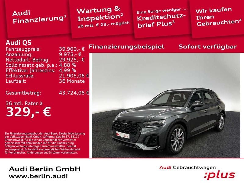 Grau Gebraucht 2021 Audi Q5 S-Line SUV | 39.900 € (Teuer) - Bild 1/3