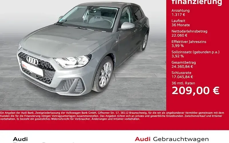 Gebraucht Audi A1 Sportback S-Line 95 PS (69 kW) 2025 Chronosgrau metallic Kleinwagen