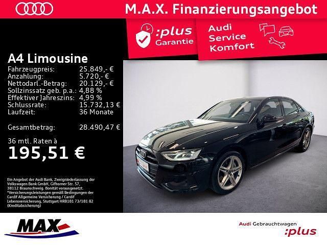 Mythosschwarz metallic Gebraucht 2022 Audi A4 Ambiente Limousine | 25.849 € (Superpreis) - Bild 1/3