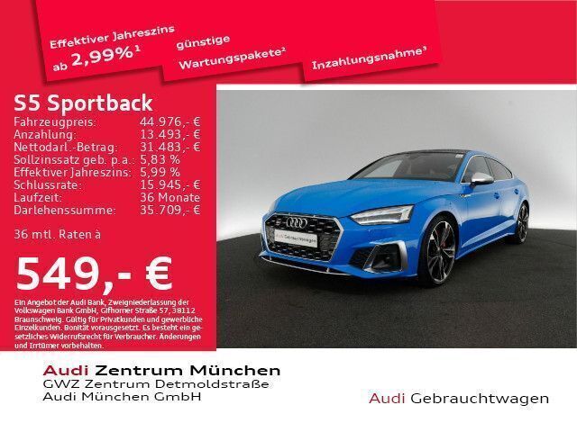 Turboblau Gebraucht 2022 Audi S5 Sportback Ambiente Kleinwagen | 47.483 € (Fairer Preis) - Bild 1/2