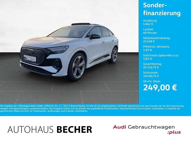 Weiss Gebraucht 2022 Audi Q4 Sportback e-tron S-Line SUV | 30.930 € (Etwas zu teuer) - Bild 1/4