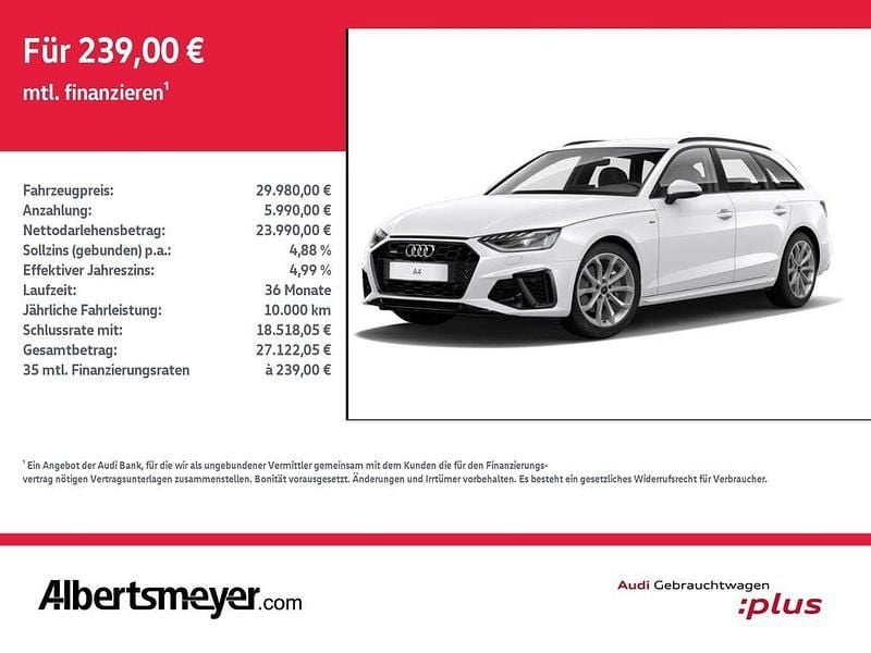 Gebraucht Audi A4 S-Line 204 PS (150 kW) 2022 Weiß Kombi