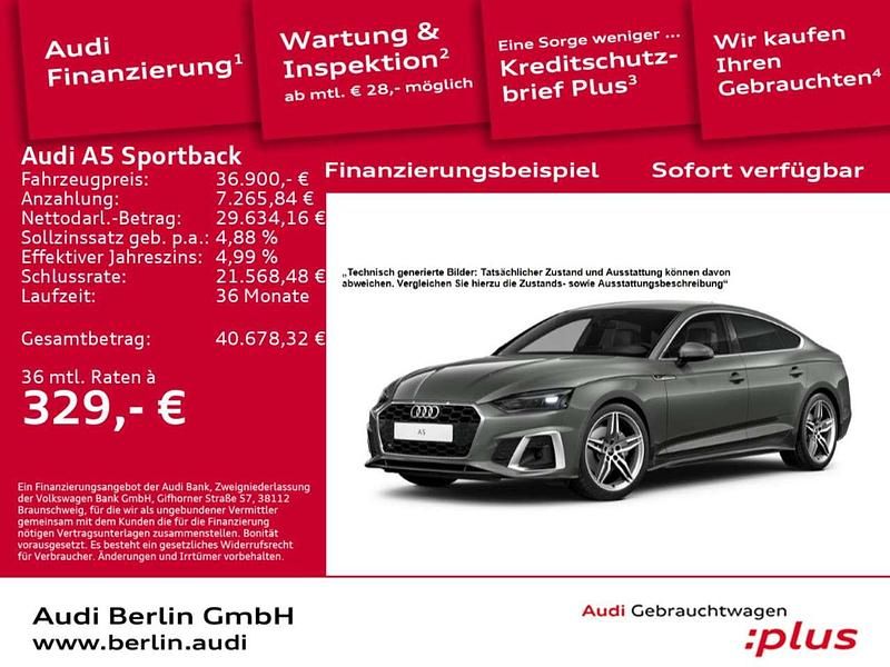 Gebraucht Audi A5 S-Line 204 PS (150 kW) 2023 Chronosgrau metallic Coupé