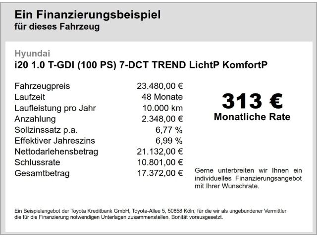 Grau Neu 2025 Hyundai i20 Trend Limousine | 23.480 € (Fairer Preis) - Bild 1/1