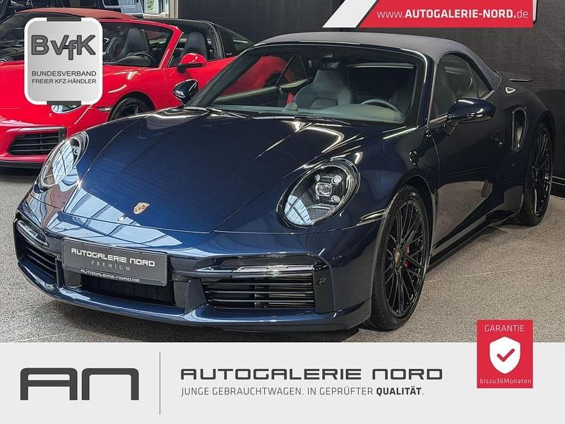 Blau Gebraucht 2021 Porsche 911 Turbo Cabriolet Sport Cabrio | 189.911 € - Bild 1/4