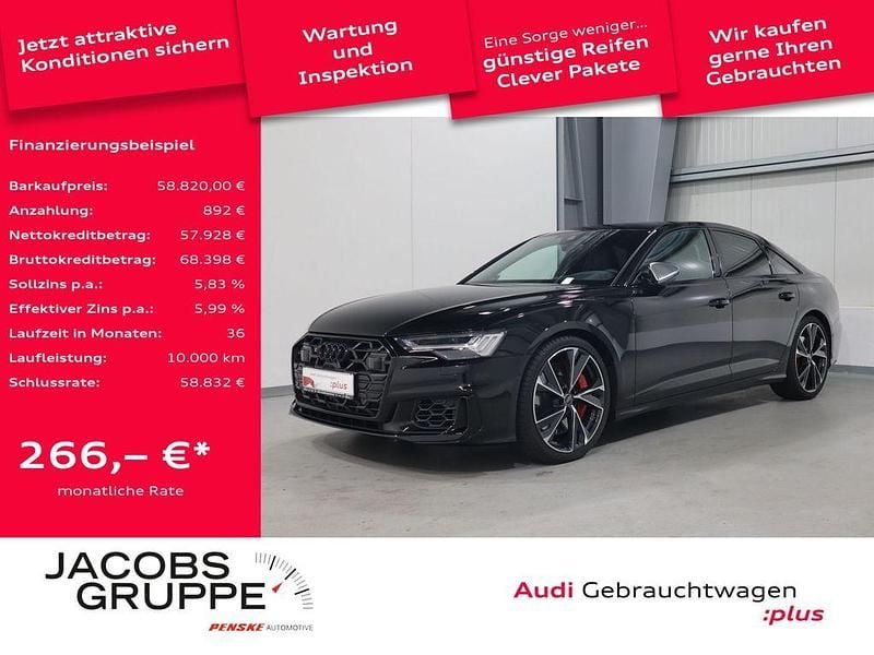 Mythosschwarz metallic Gebraucht 2024 Audi S6 Ambiente Limousine | 58.819 € (Superpreis) - Bild 1/4