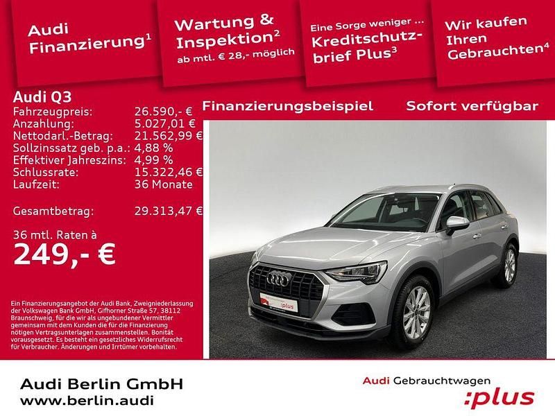 Florettsilber metallic Gebraucht 2022 Audi Q3 SUV | 26.590 € (Guter Preis) - Bild 1/3