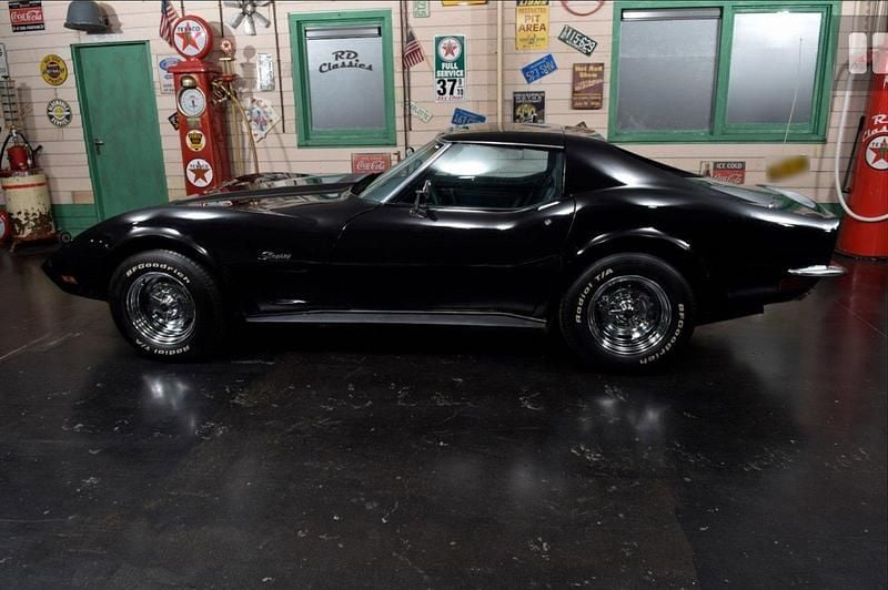 Second-hand Corvette Stingray 250 CP (183 kW) 1973 Negru Cabrio