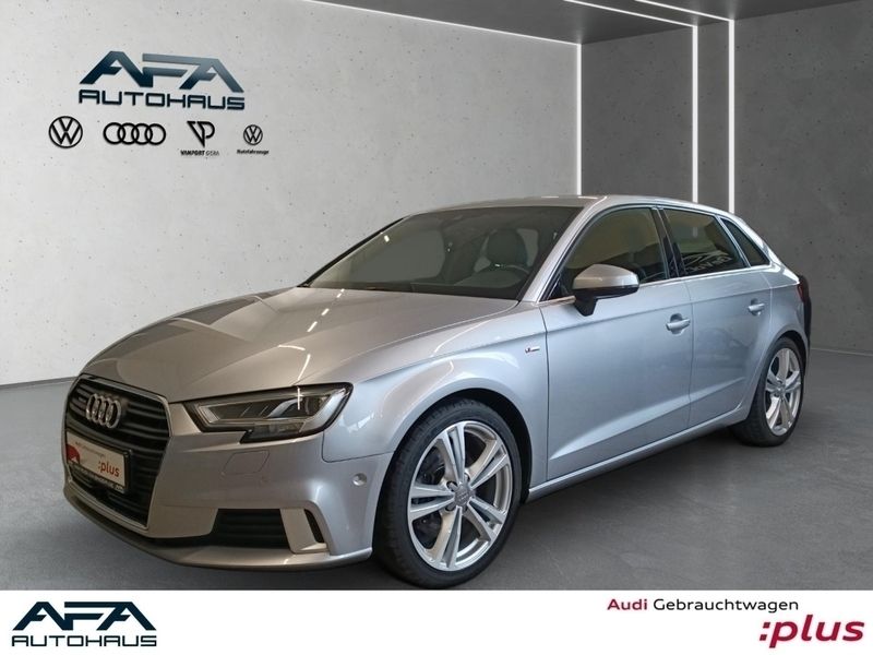 Silber Gebraucht 2017 Audi A3 Sportback S-Line Limousine | 21.450 € (Etwas zu teuer) - Bild 1/4