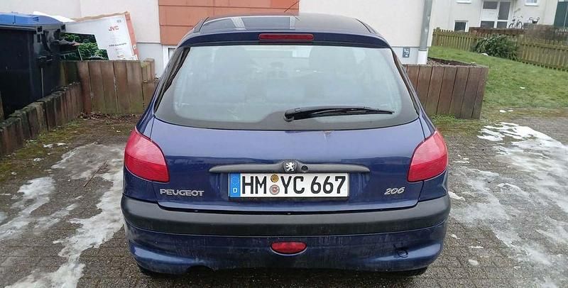 Blau Gebraucht 2000 Peugeot 206 Filou Kleinwagen | 800 € (Fairer Preis) - Bild 1/4
