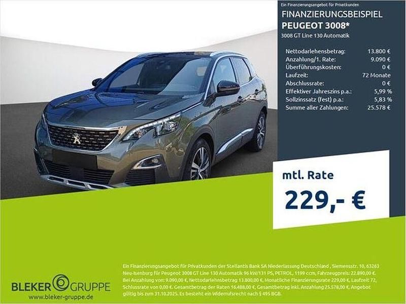Lackierung smart grey/metallic klarlack Gebraucht 2020 Peugeot 3008 GT-line SUV | 21.380 € (Fairer Preis) - Bild 1/3