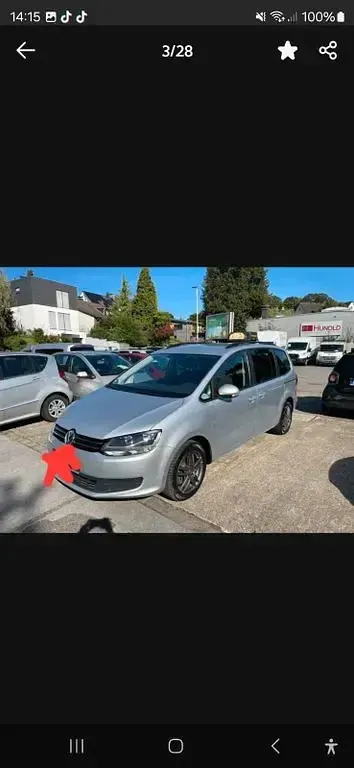 Gebraucht VW Sharan Trendline 116 PS (85 kW) 2017 Silber Van / Kleinbus