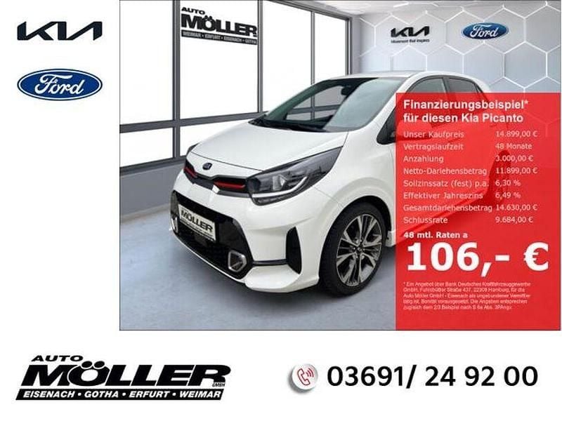 Weiss Gebraucht 2021 Kia Picanto GT-Line Kleinwagen | 14.899 € (Guter Preis) - Bild 1/4