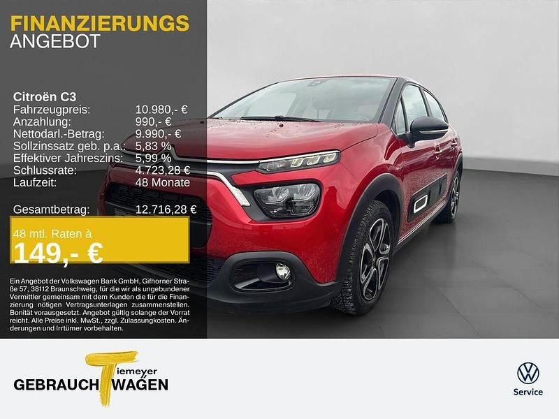 Gebraucht Citroën C3 Feel 82 PS (60 kW) 2022 Rot Limousine