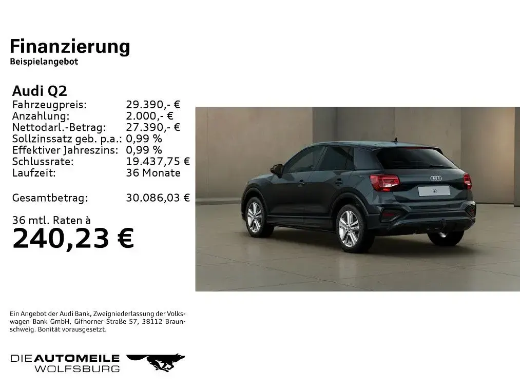 Gebraucht Audi Q2 Advanced Plus 150 PS (110 kW) 2025 Manhattangrau metallic (metallic) SUV