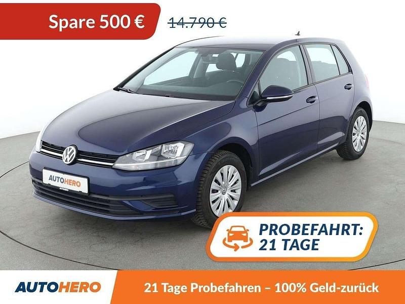 Atlantic blue Gebraucht 2018 VW Golf VII Trendline Limousine | 14.290 € (Fairer Preis) - Bild 1/3