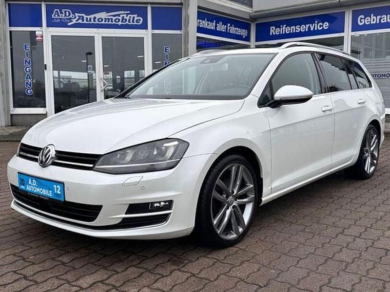 Weiß Gebraucht 2014 VW Golf VII Highline Kombi | 10.490 € (Fairer Preis) - Bild 1/4