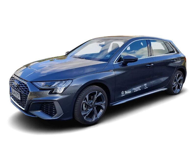 Grau Gebraucht 2023 Audi A3 Sportback S-Line Limousine | 38.149 € (Teuer) - Bild 1/4