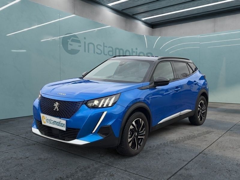 Blau Gebraucht 2022 Peugeot e-2008 GT SUV | 24.590 € (Teuer) - Bild 1/4
