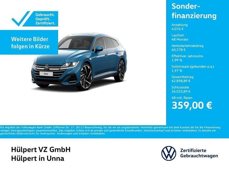 Blau Gebraucht 2024 VW Arteon R-line Limousine | 44.087 € (Fairer Preis) - Bild 1/3