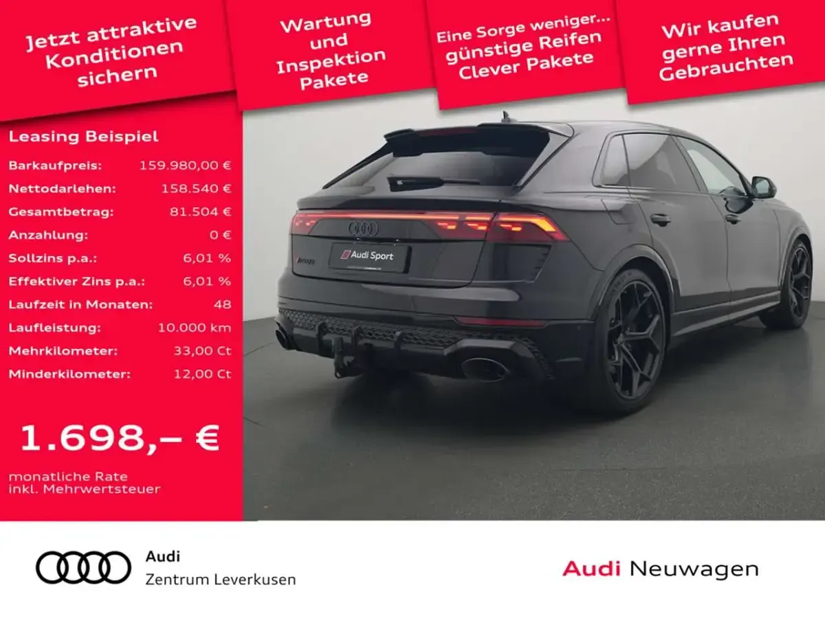 Neu Audi RS Q8 Performance 640 PS (470 kW) 2026 Mythosschwarz SUV