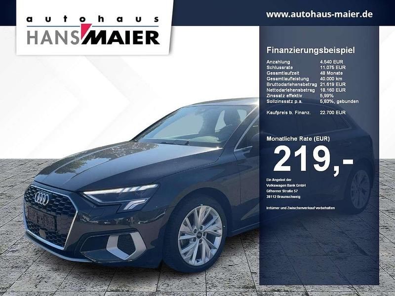 Manhattangrau metallic Gebraucht 2021 Audi A3 Sportback Advanced Plus Limousine | 22.700 € (Etwas zu teuer) - Bild 1/4