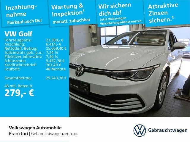 Weiß Gebraucht 2022 VW Golf VIII Life Limousine | 21.380 € (Guter Preis) - Bild 1/3
